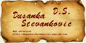 Dušanka Stevanković vizit kartica